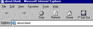 Yahoo! toolbar opt-out toolbar button