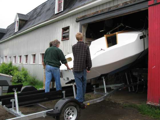 boat coming down from the hayloft