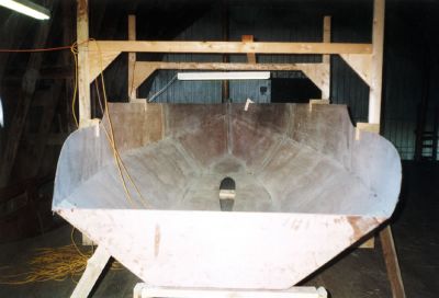 framing removed and hull sanded